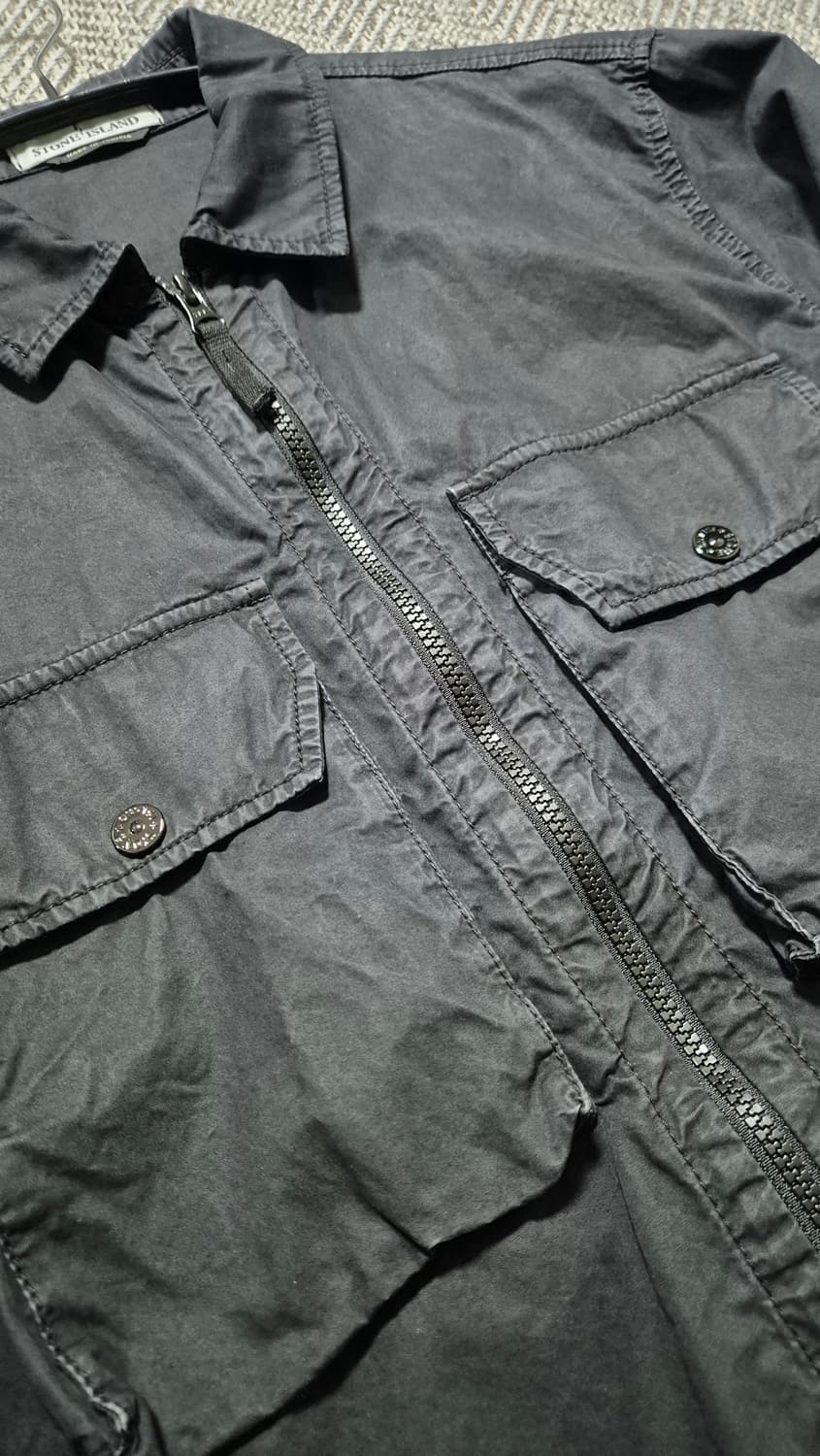 스톤아일랜드 21FW 올드이펙트 오버셔츠 블랙 L 상품이미지5