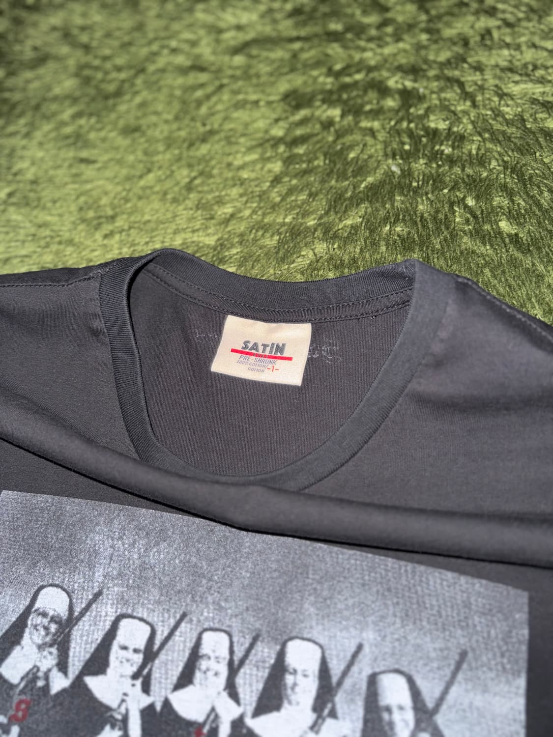 [1] 사틴아이즈 싱글스티치 RATM 패러디 티셔츠 블랙 상품이미지4