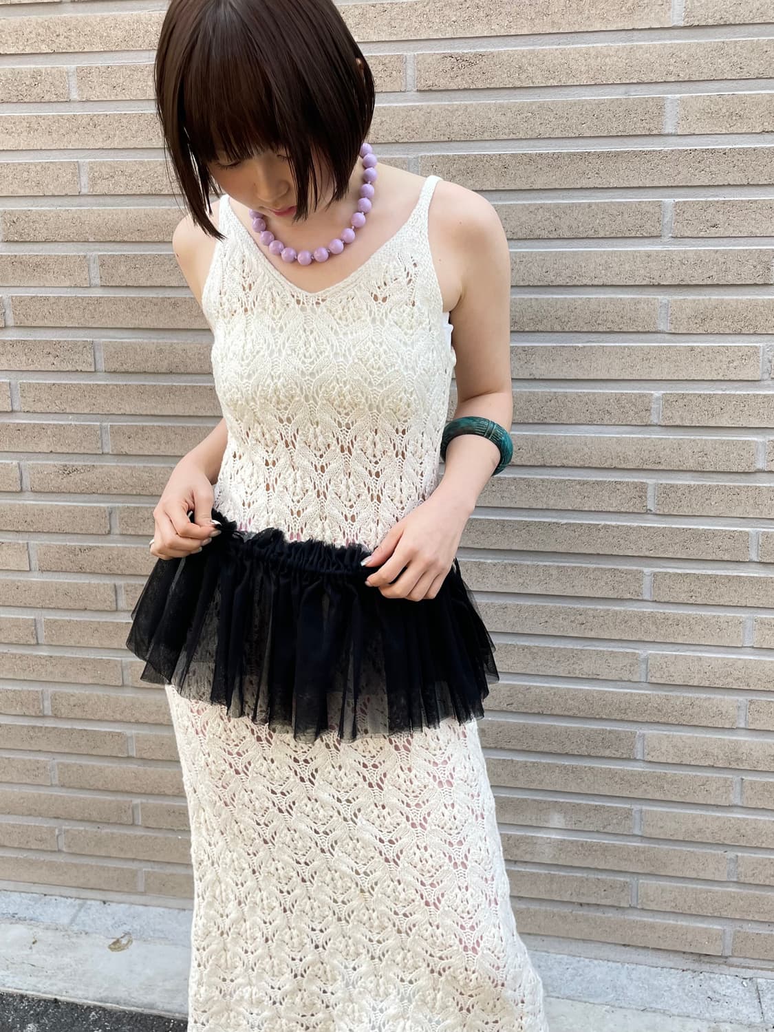 crochet knit dress 상품이미지4