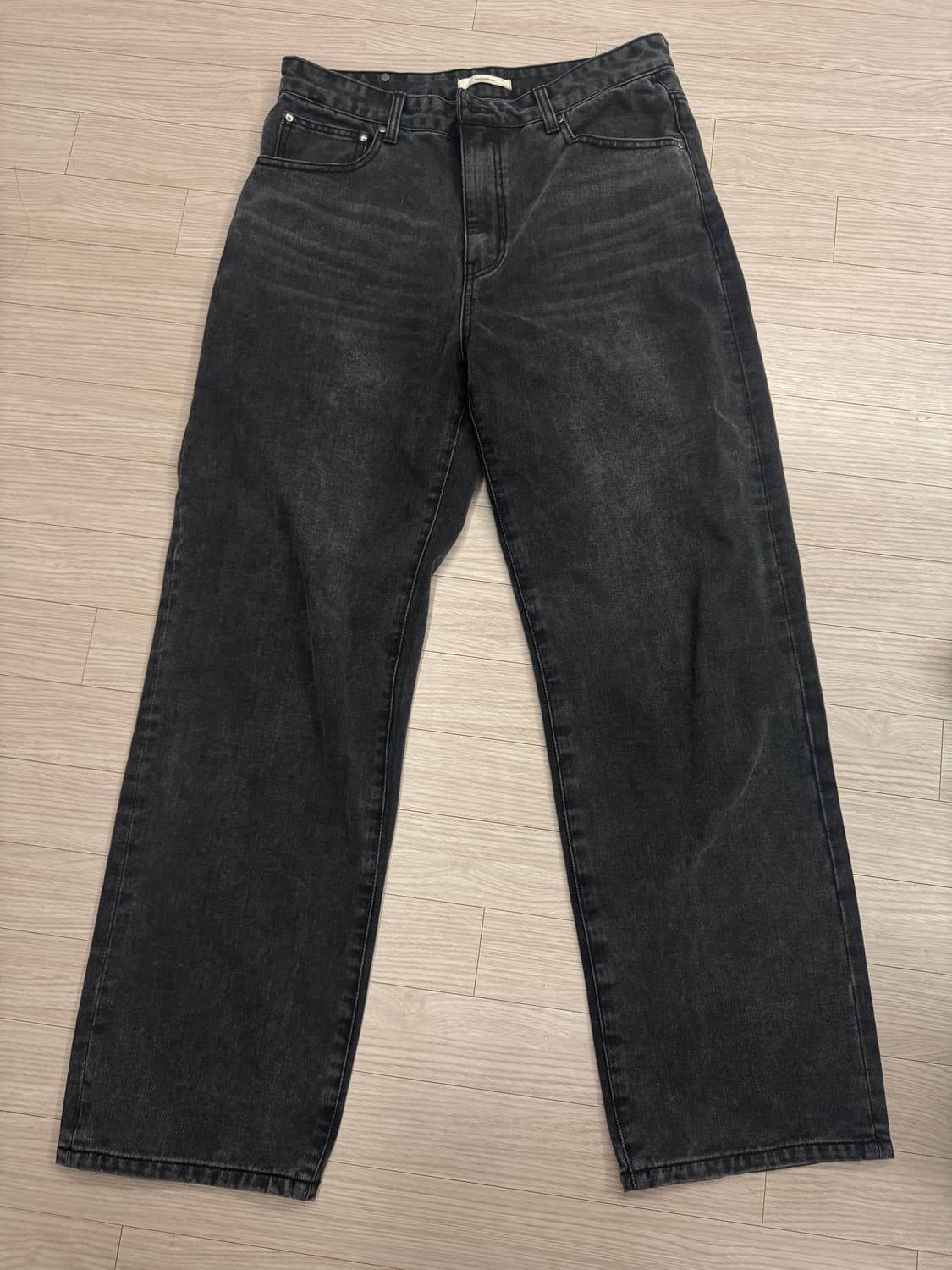 문선 워시드 포켓 아가일 데님팬츠 M 상품이미지2