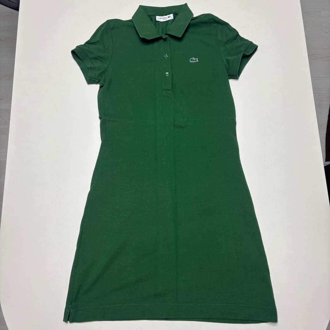 라코스테 피그먼트 그린 크록패치 하프버튼 트임 카라넥 PK 피케 반팔 상품이미지1