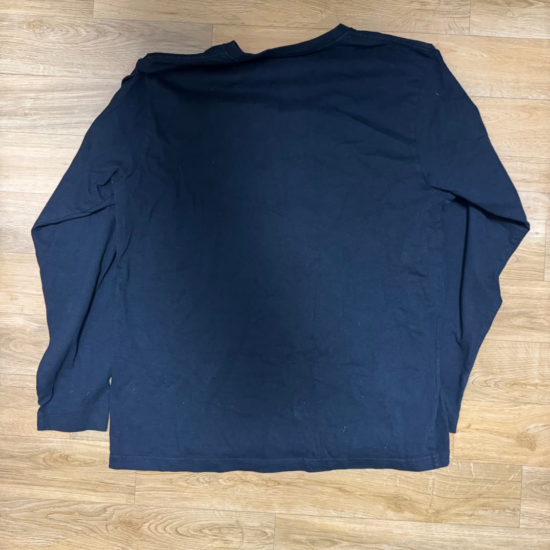 XL 몽벨 코튼 롱슬리브 긴팔 티셔츠 블랙 상품이미지2