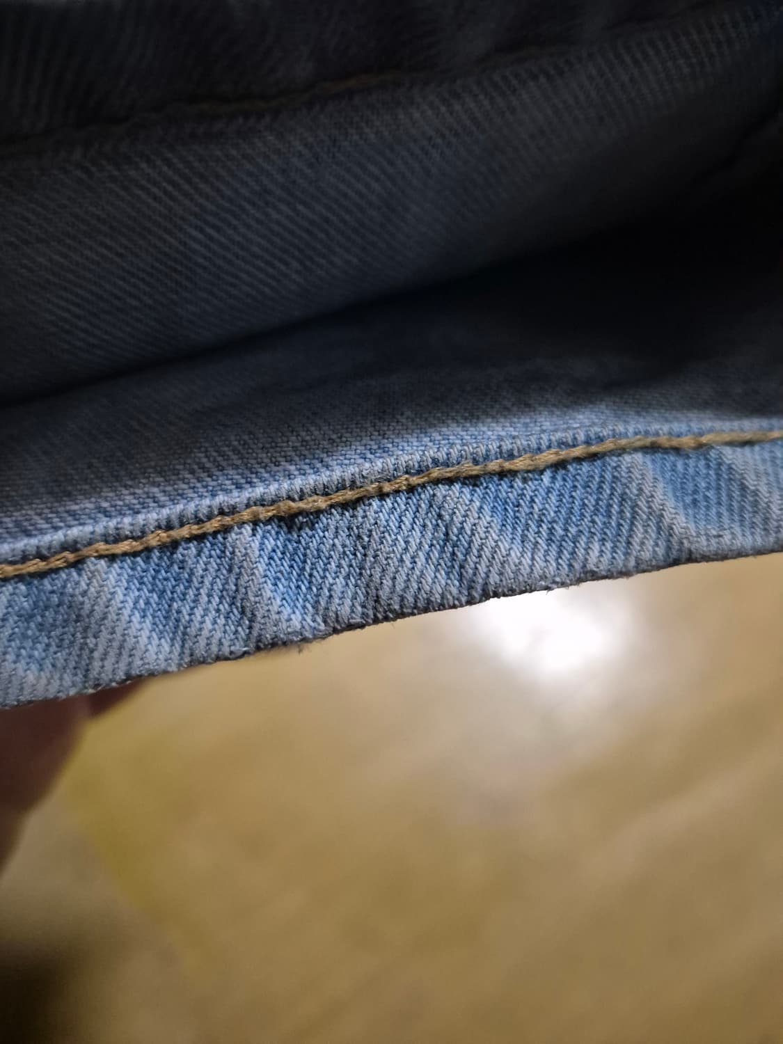 유스 스트럭쳐 와이드 데님 팬츠 라이트 블루 S  상품이미지4