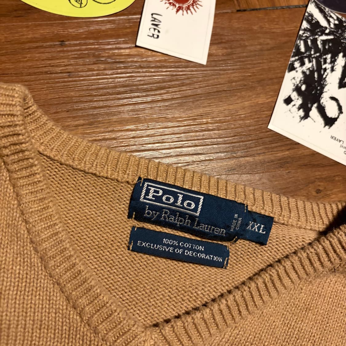 POLO WIDE COTTON V-NECK KNIIT 상품이미지4