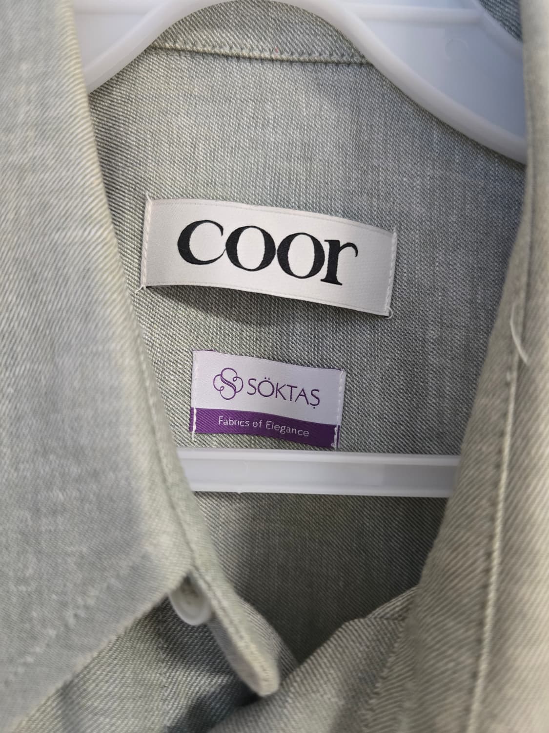 쿠어 벌룬핏 린넨 히든 셔츠(L, 그린) 상품이미지2