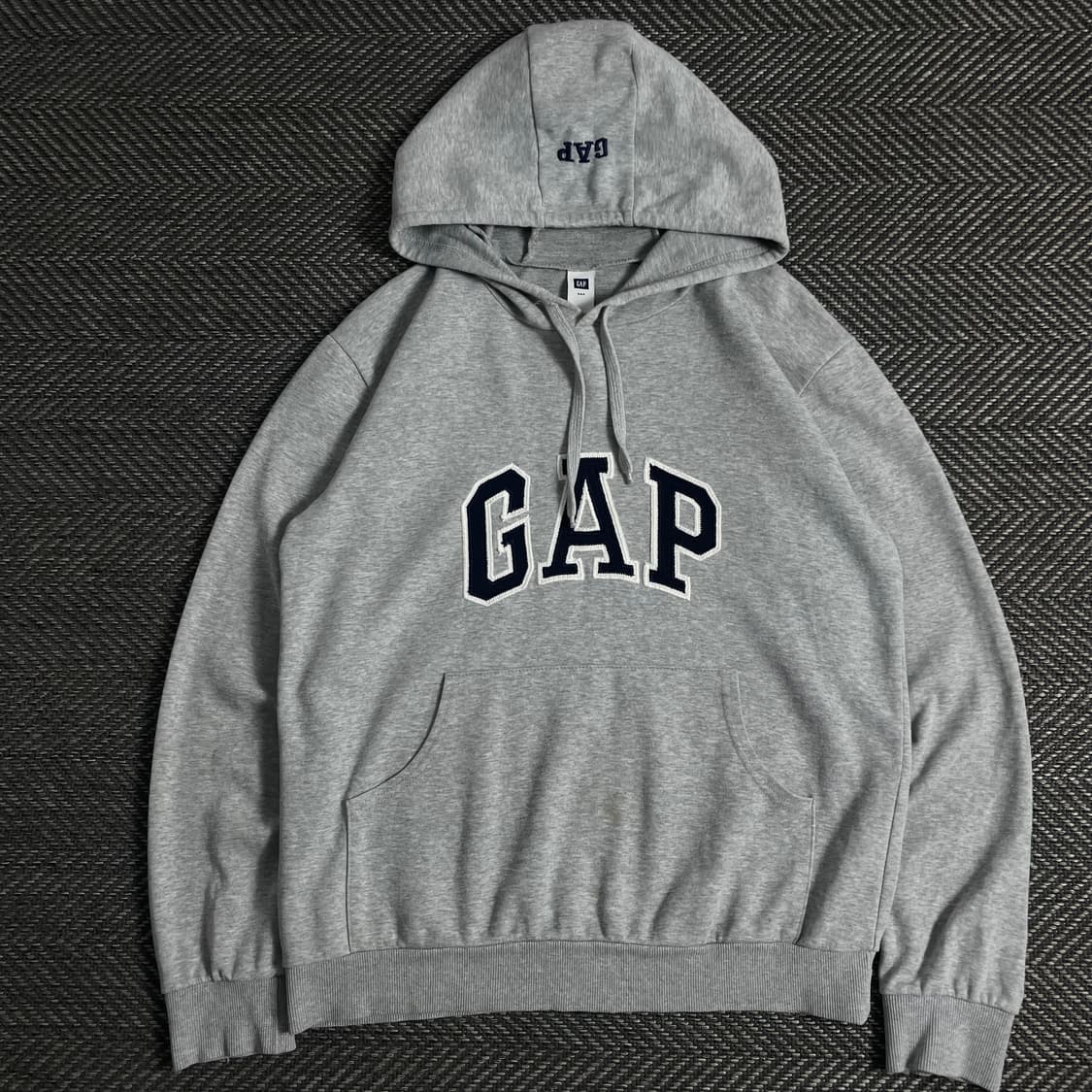 Gap 빅로고 그레이 박시핏 후드 티셔츠y 3602 상품이미지2