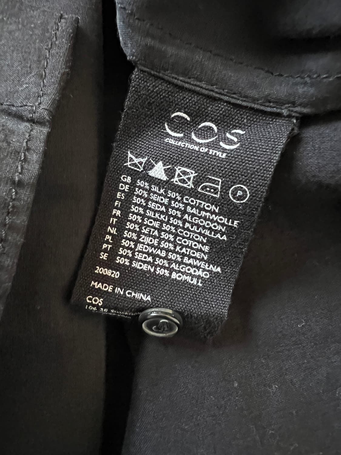 코스 cos 실크 셔츠 원피스 블랙 상품이미지4