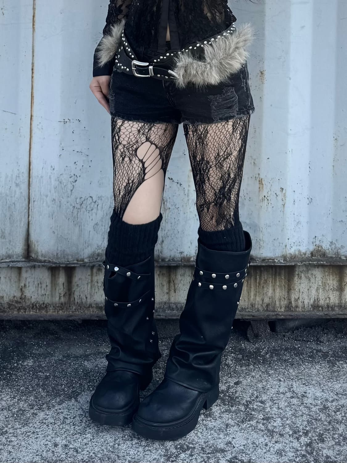 Black denim shorts 상품이미지2