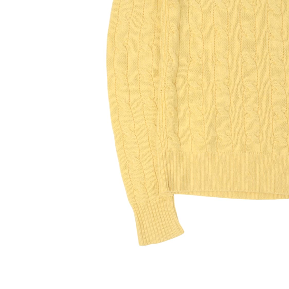 폴로 랄프로렌 옐로우 울 캐시미어 스웨이드 패치 니트 상품이미지4