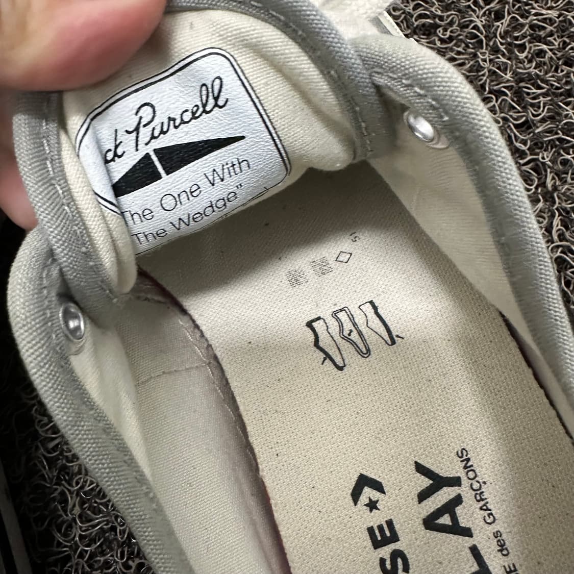 꼼데가르송 x 컨버스 잭 퍼셜 스니커즈 단화 260 상품이미지5