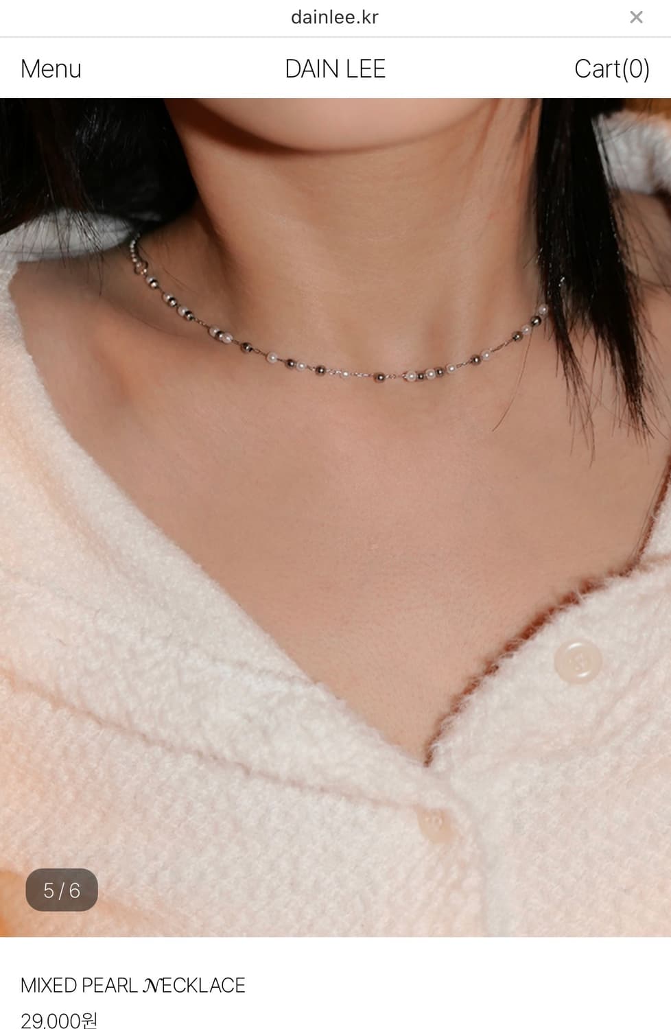 다인리 MIXED PEARL NECKLACE 팝니다! 상품이미지1