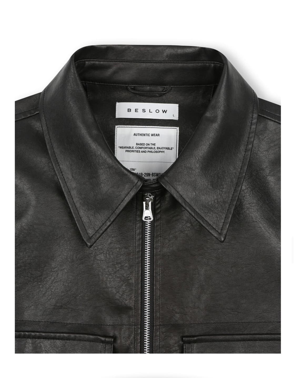 비슬로우 크롭 가죽자켓 M사이즈 상품이미지3