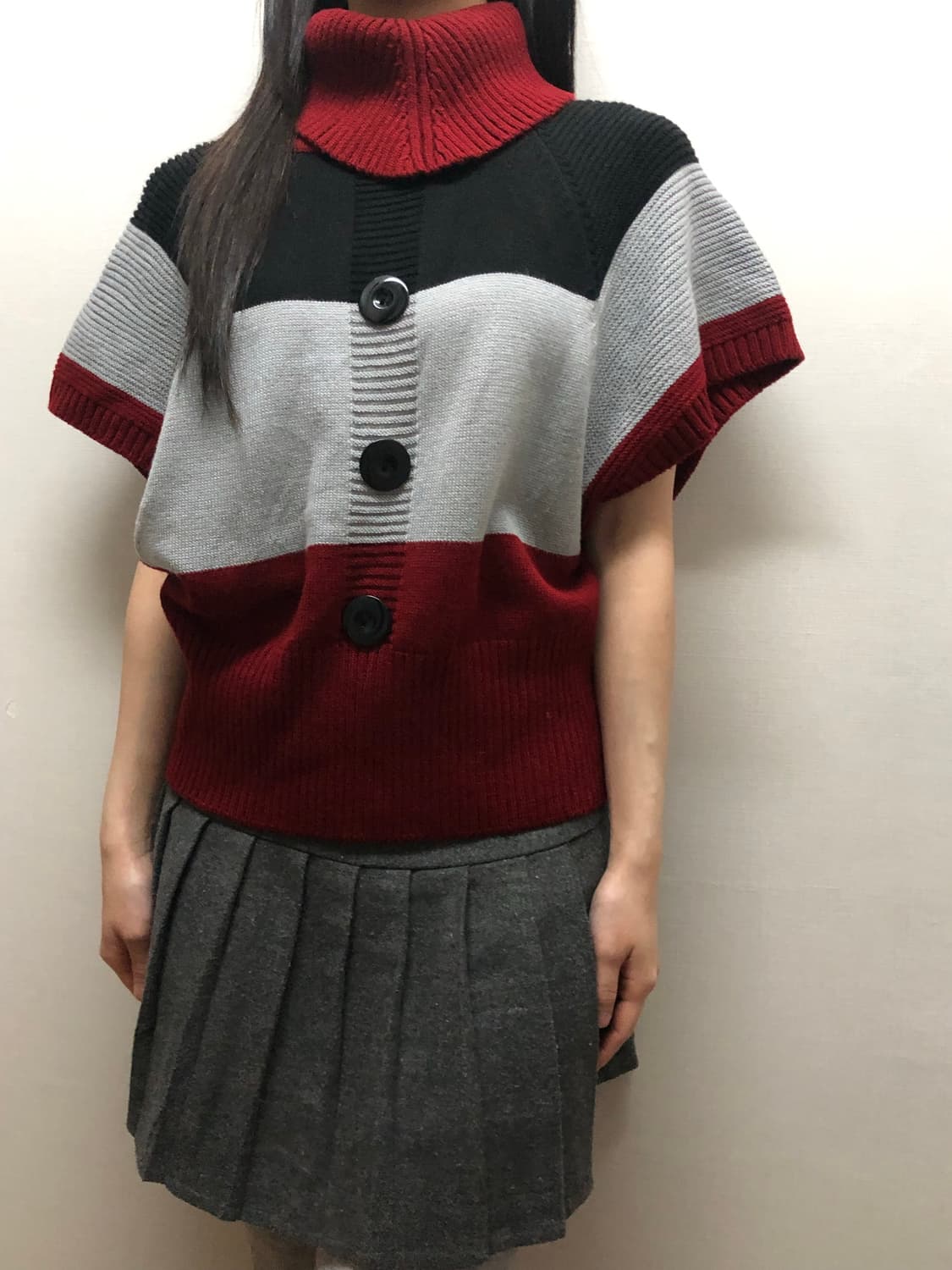 빈티지 버튼 터틀넥 니트 상품이미지6