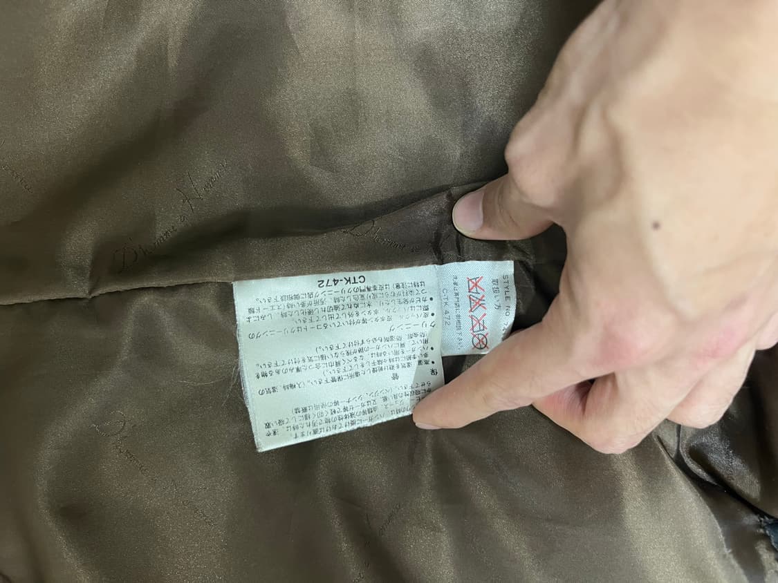 D'HOMME A HOMME의 양가죽 블랙 카코트 상품이미지5