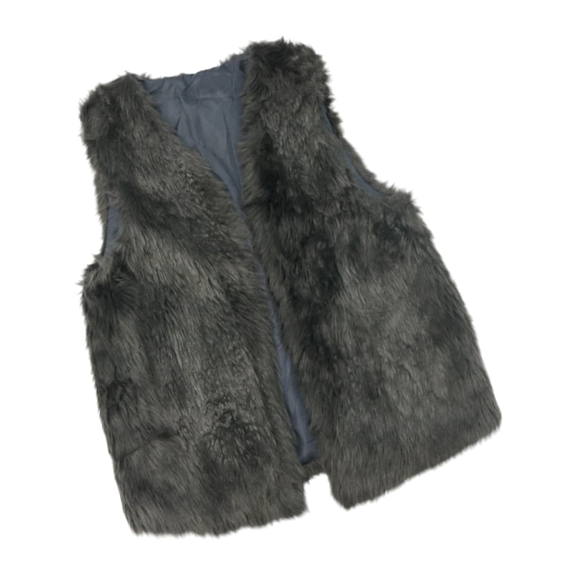 ANAP 아나프 챠콜 그레이 페이크 퍼 베스트 상품이미지1