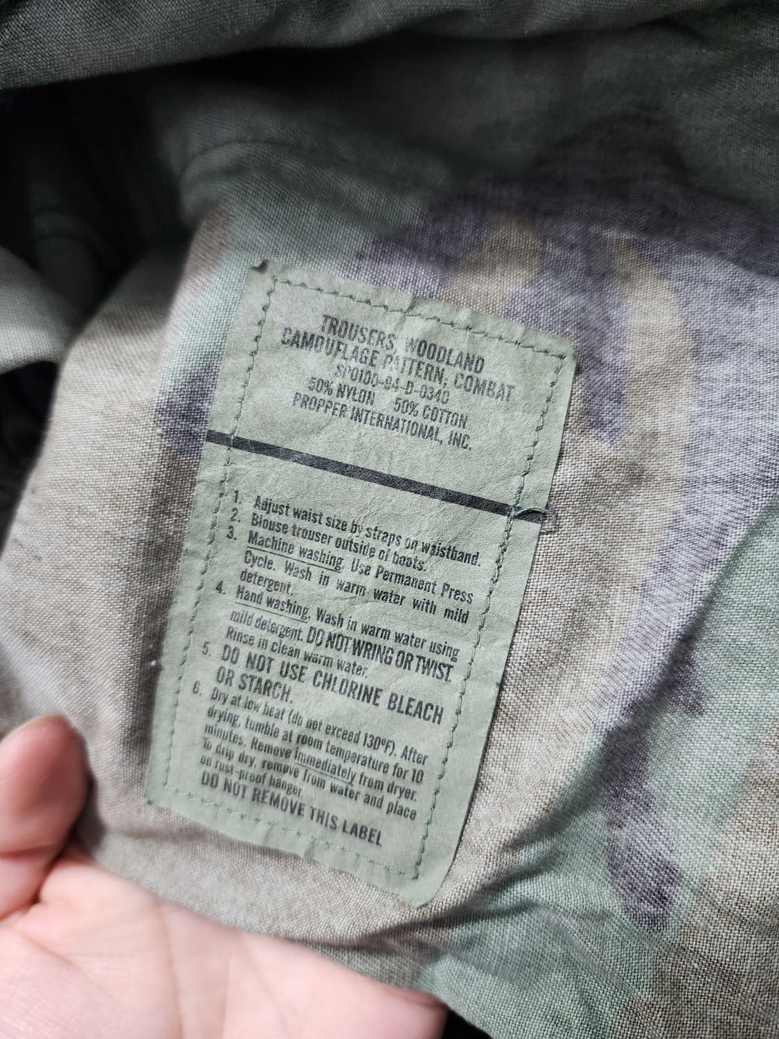 (빅사이즈) 미군 우드랜드 카모플라주 전투복 팬츠 상품이미지6
