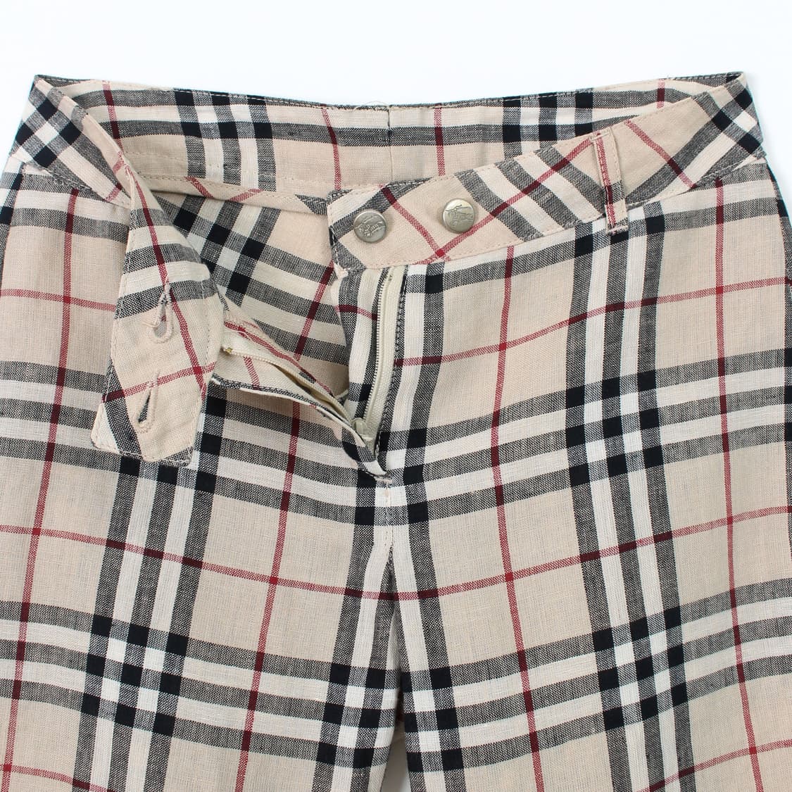 버버리 Burberry 빈티지 베이지 클래식 체크 여름 팬츠 상품이미지3