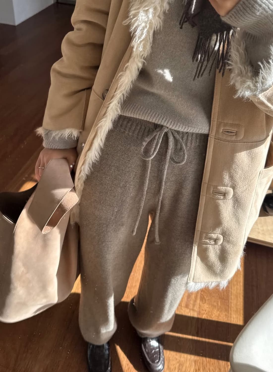 lfm 코지 니트 팬츠 (블랙) 상품이미지4