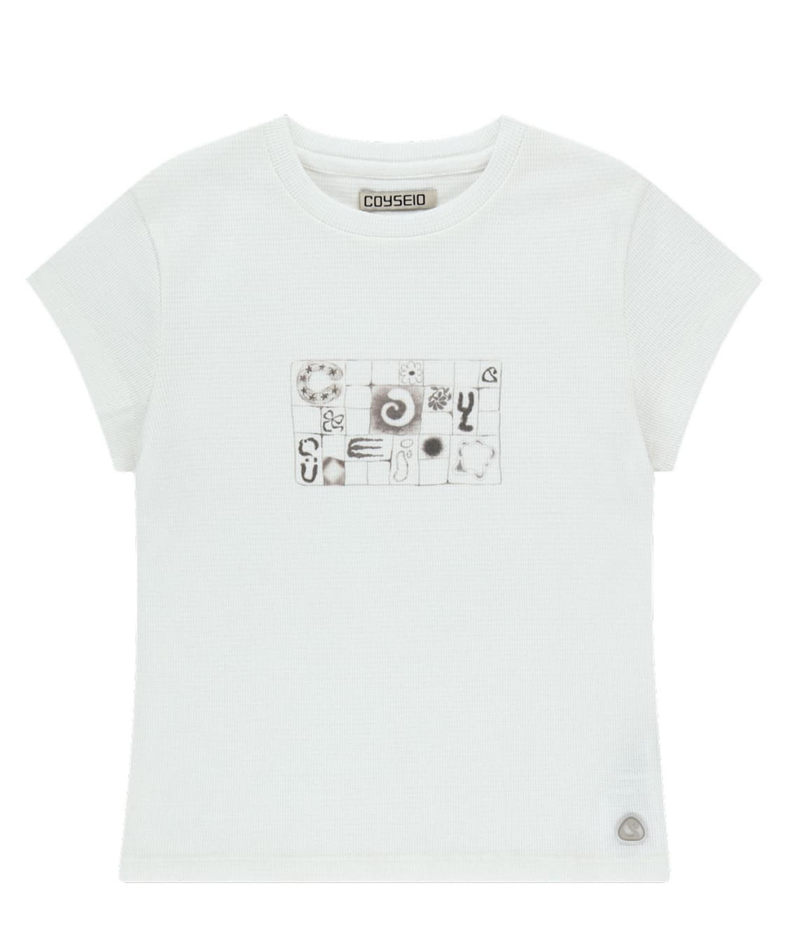 COYSEIO Coy Waffle T-Shirt Ivory  상품이미지1