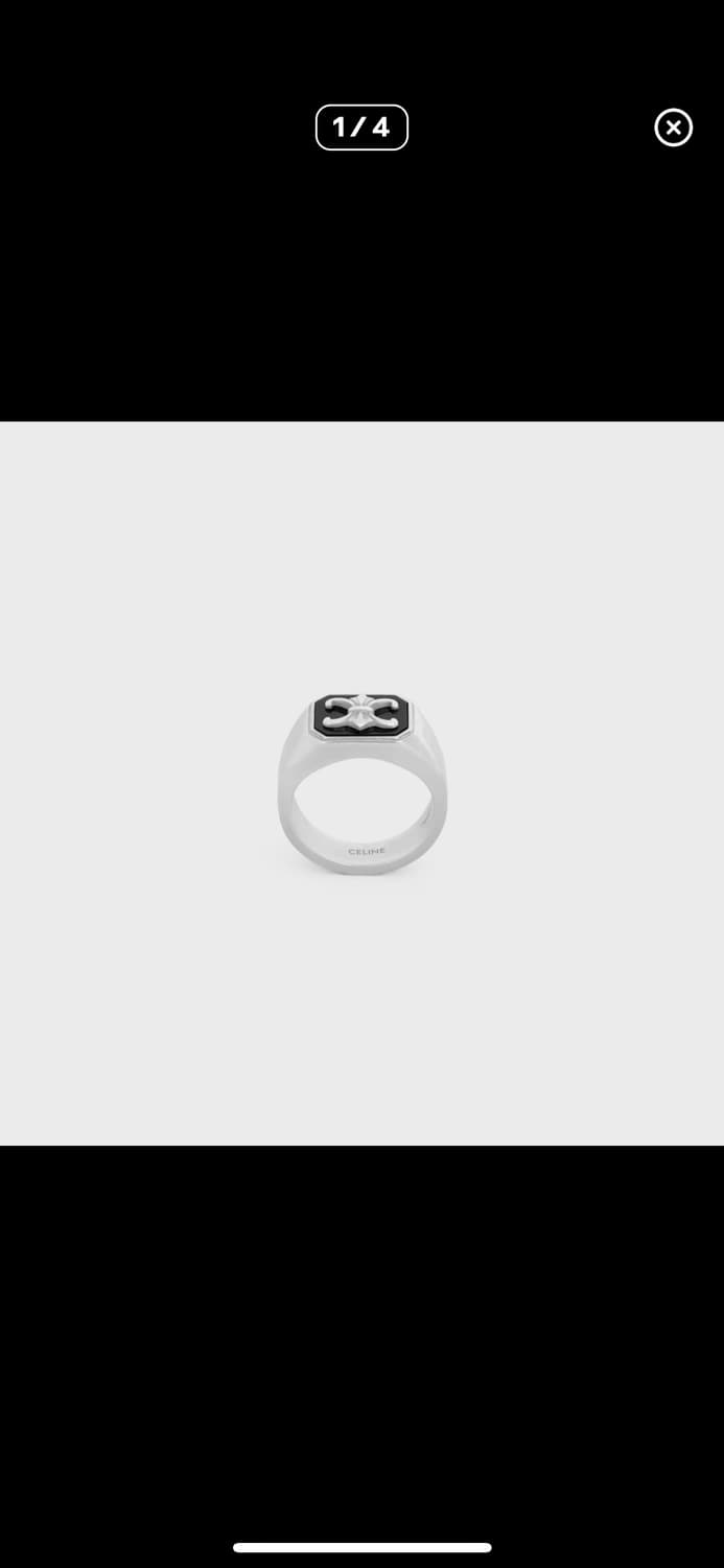 박보검착용 셀린느 25ss 트리옴페 오닉스 시그넷링 상품이미지1