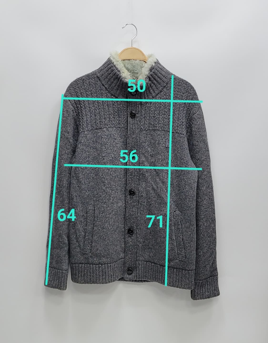 HAZZYS 헤지스 렉스퍼 방풍 울 집업 가디건 / 남 105 진그레이
 상품이미지10