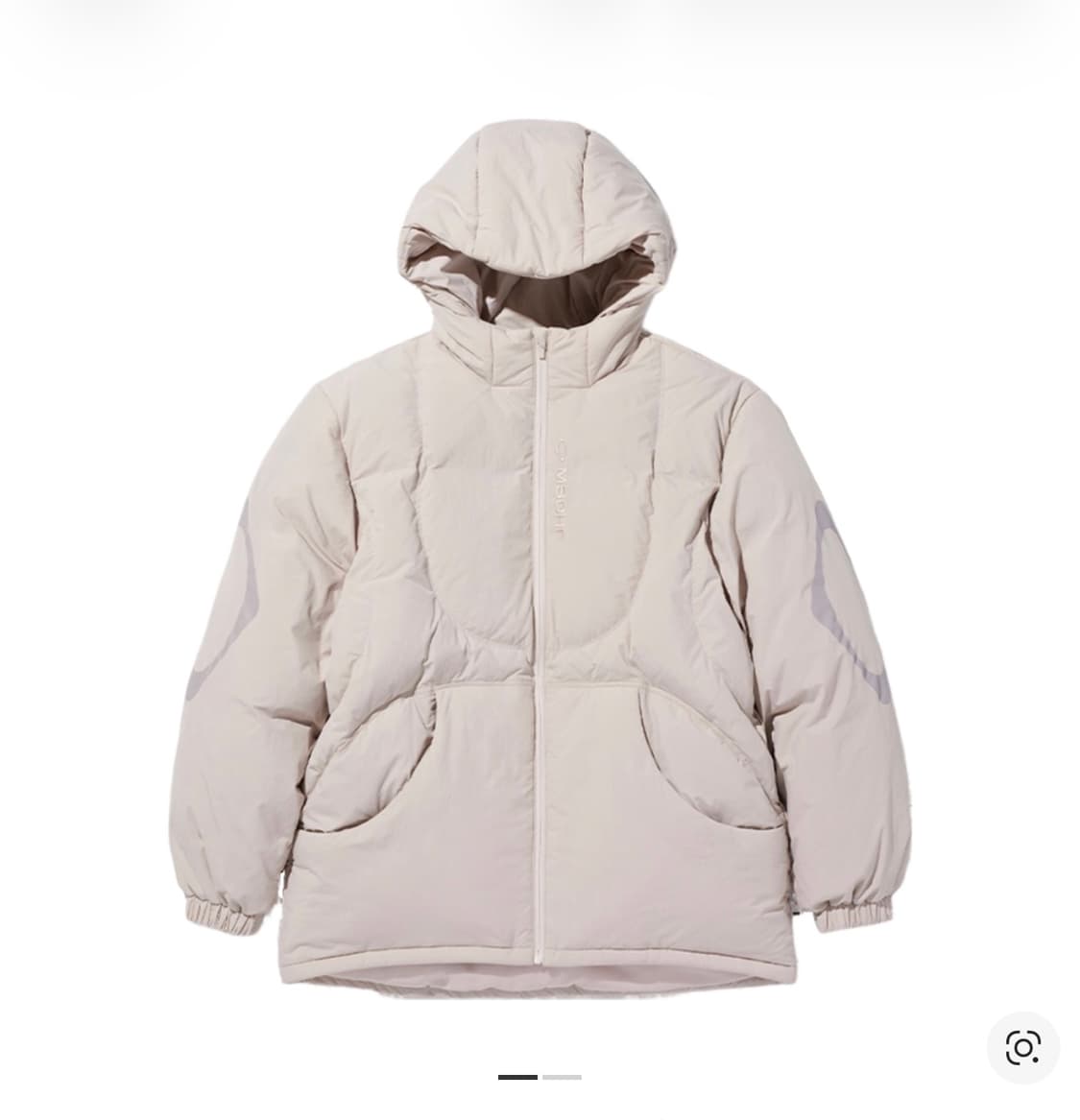 (W) 미스치프 롬버스 후디드 다운 자켓 아이보리 L 상품이미지1