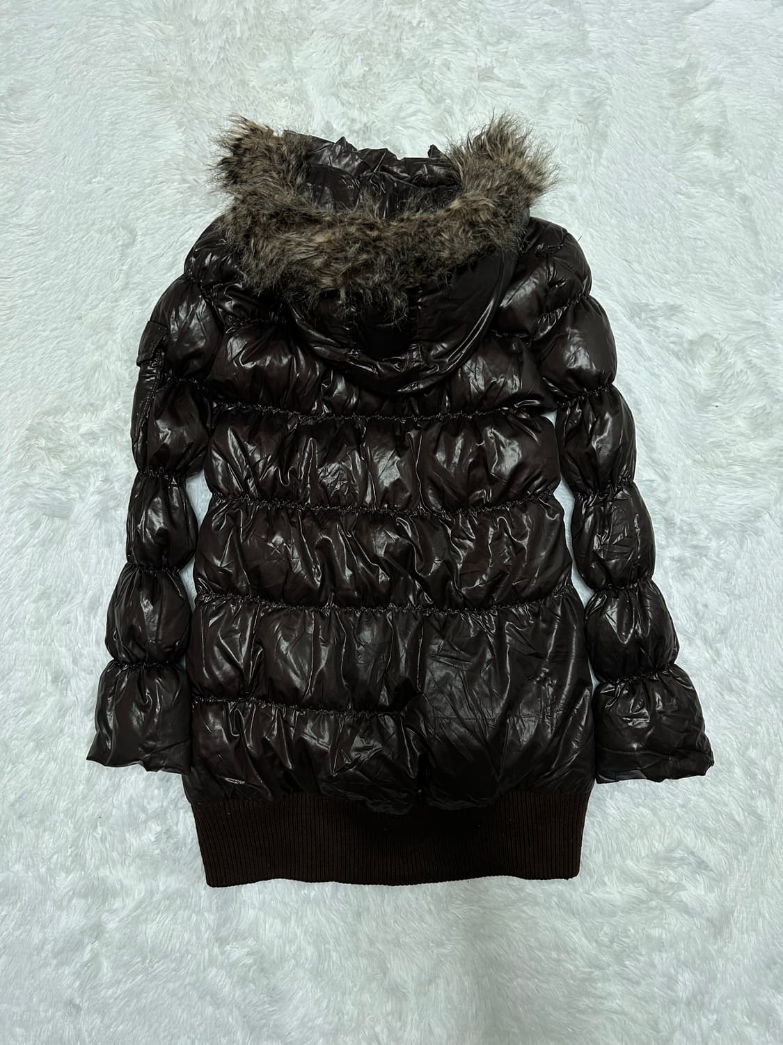 GAP 00s y2k gal fur glossy padding 상품이미지6