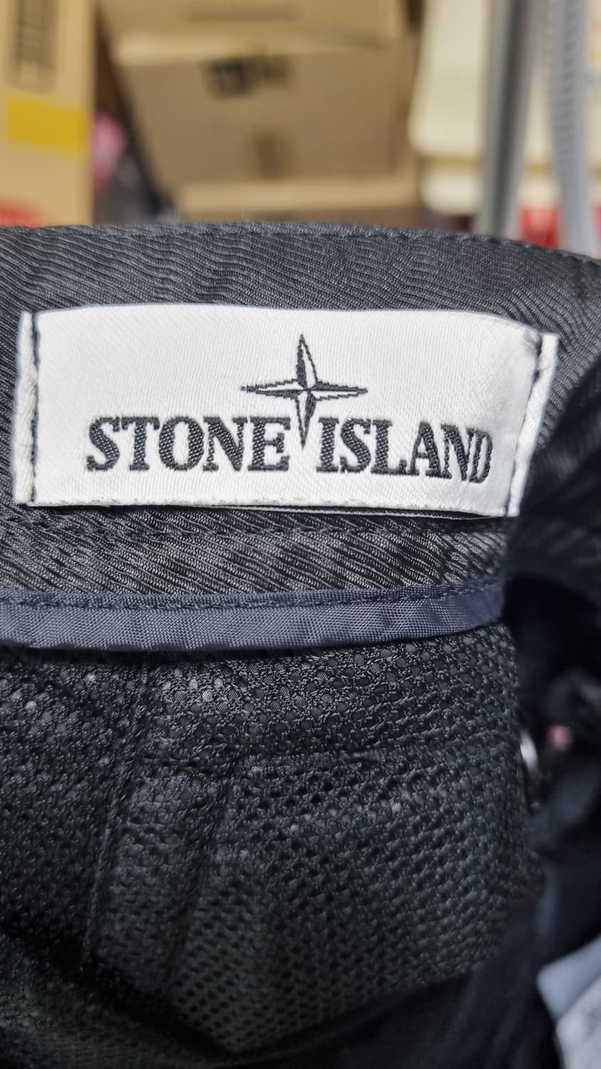 스톤 아일랜드 시어서커 팬츠 블랙 상품이미지4