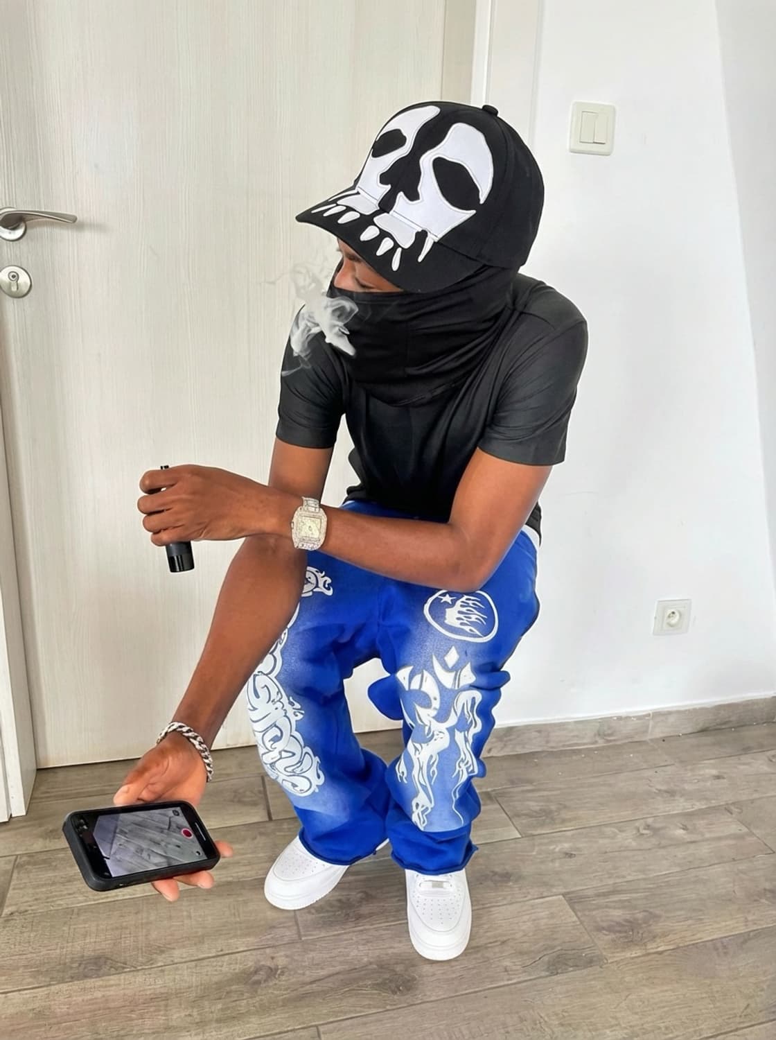 Grimykids의 고스트 스컬 모자 상품이미지1