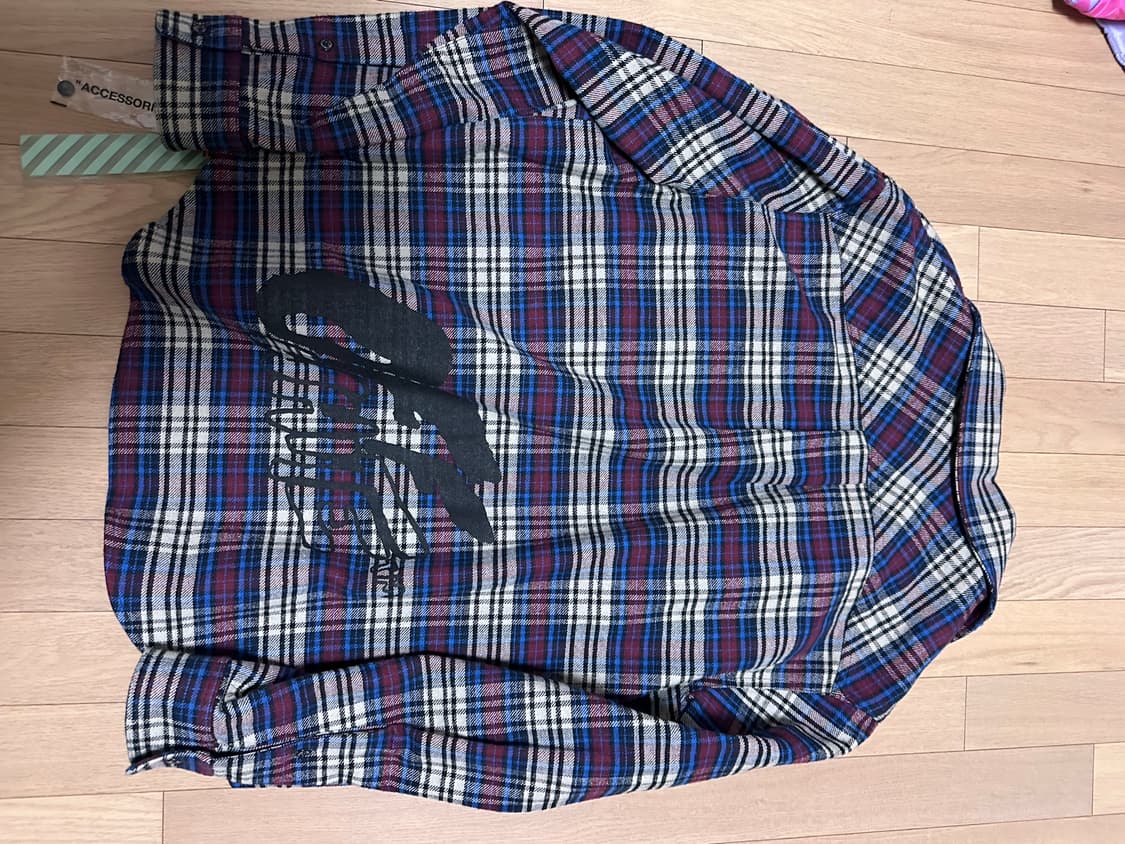 (새상품급)Off-White 플란넬 체크 셔츠XS (정품) 상품이미지5
