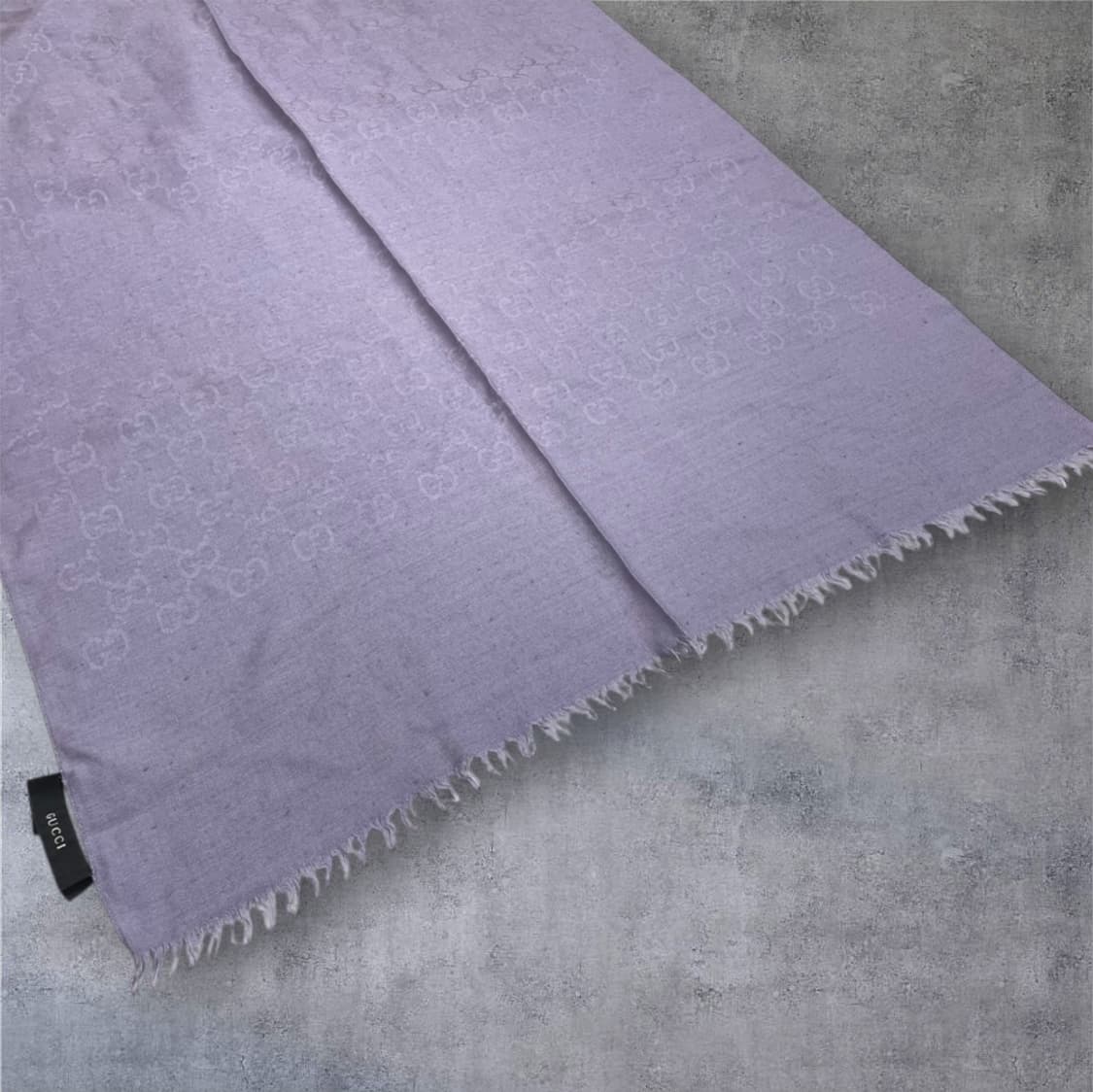 구찌 Gucci 라벤더 GG 자카드 울 실크 숄 스카프 상품이미지6