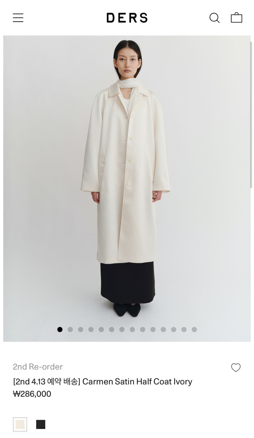 Ders 새틴 코트 상품이미지1