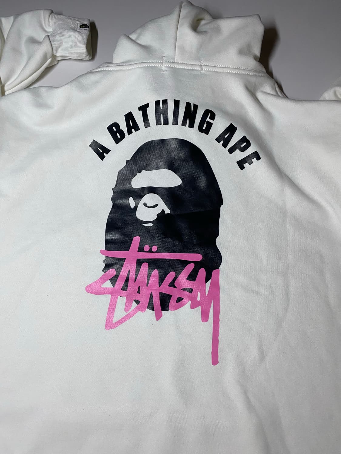 A BATHING APE X STUSSY 콜라보 후드티 M 상품이미지1