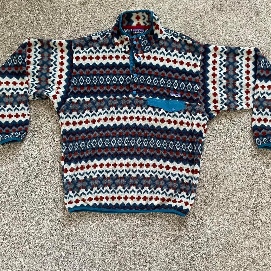 16FW 파타고니아 클래식 신칠라 스냅-티 플리스 풀오버 페어 아일 패턴 상품이미지1
