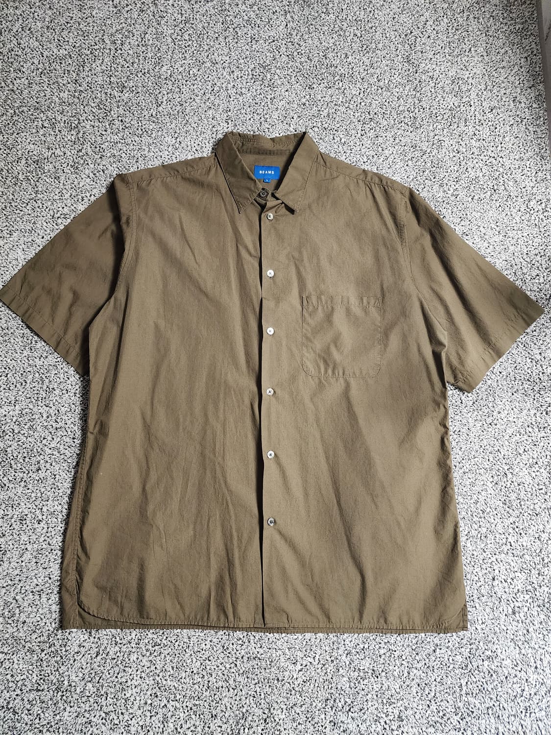 Beams 카키면셔츠 상품이미지1