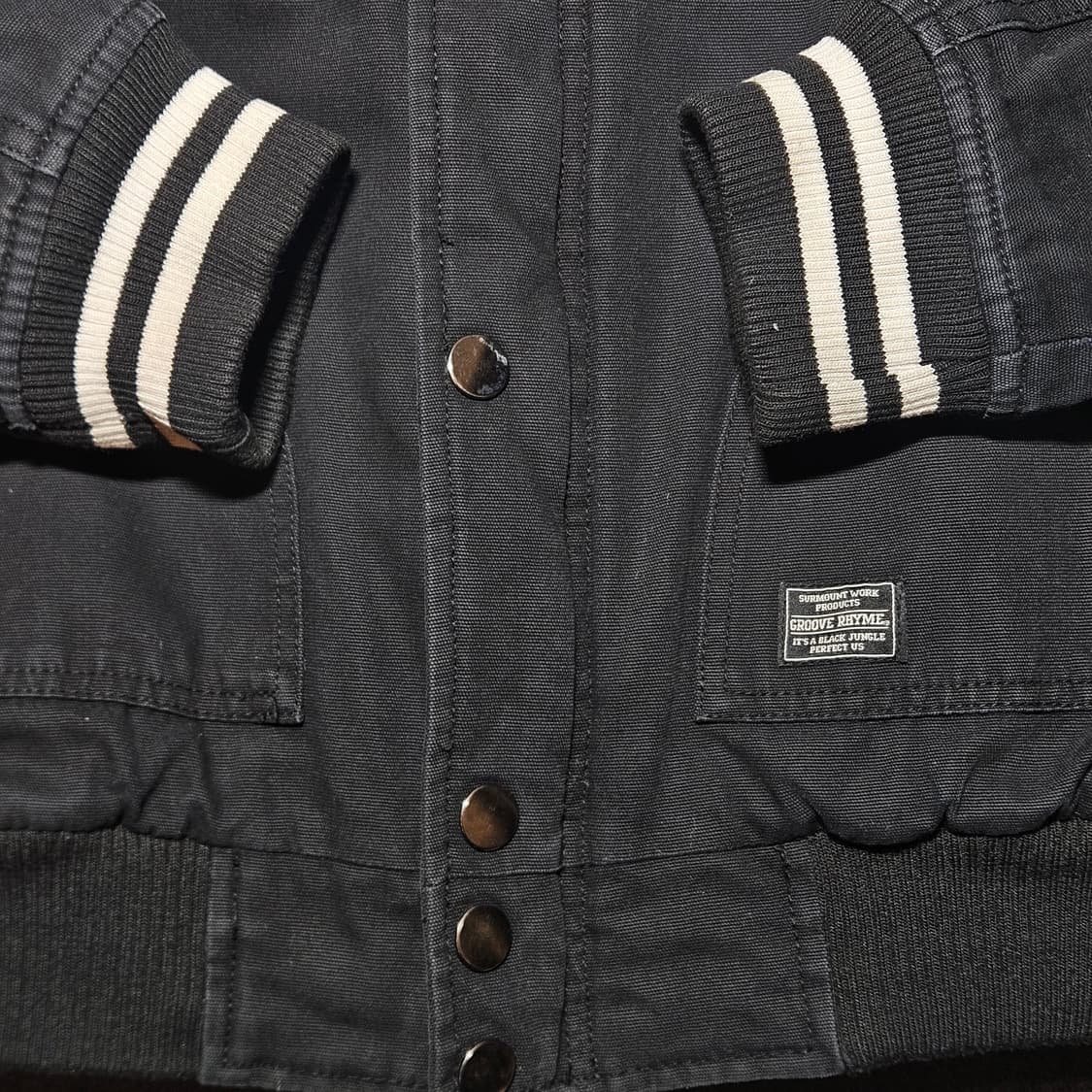 그루브라임 안감 누빔 항공 점퍼 105 블랙 상품이미지3