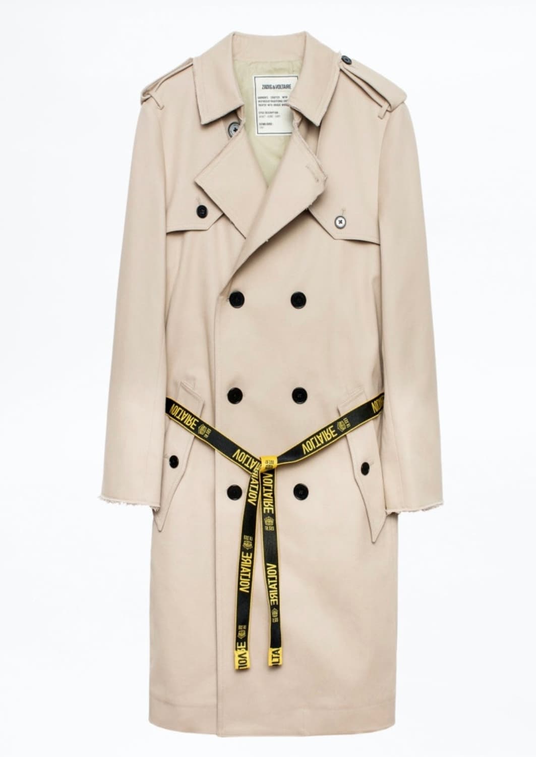 (정품)자딕앤볼테르 베이지 트렌치 코트 S  상품이미지3
