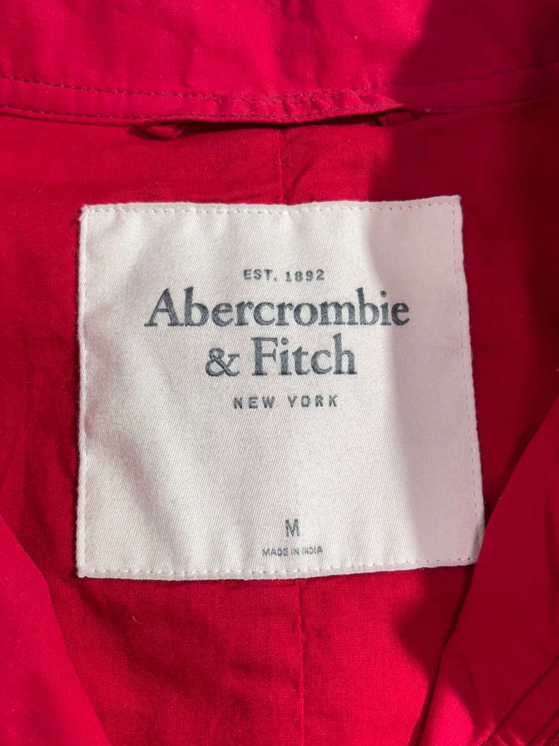 아베크롬비  레드 자수로고 트러커 자켓  상품이미지6