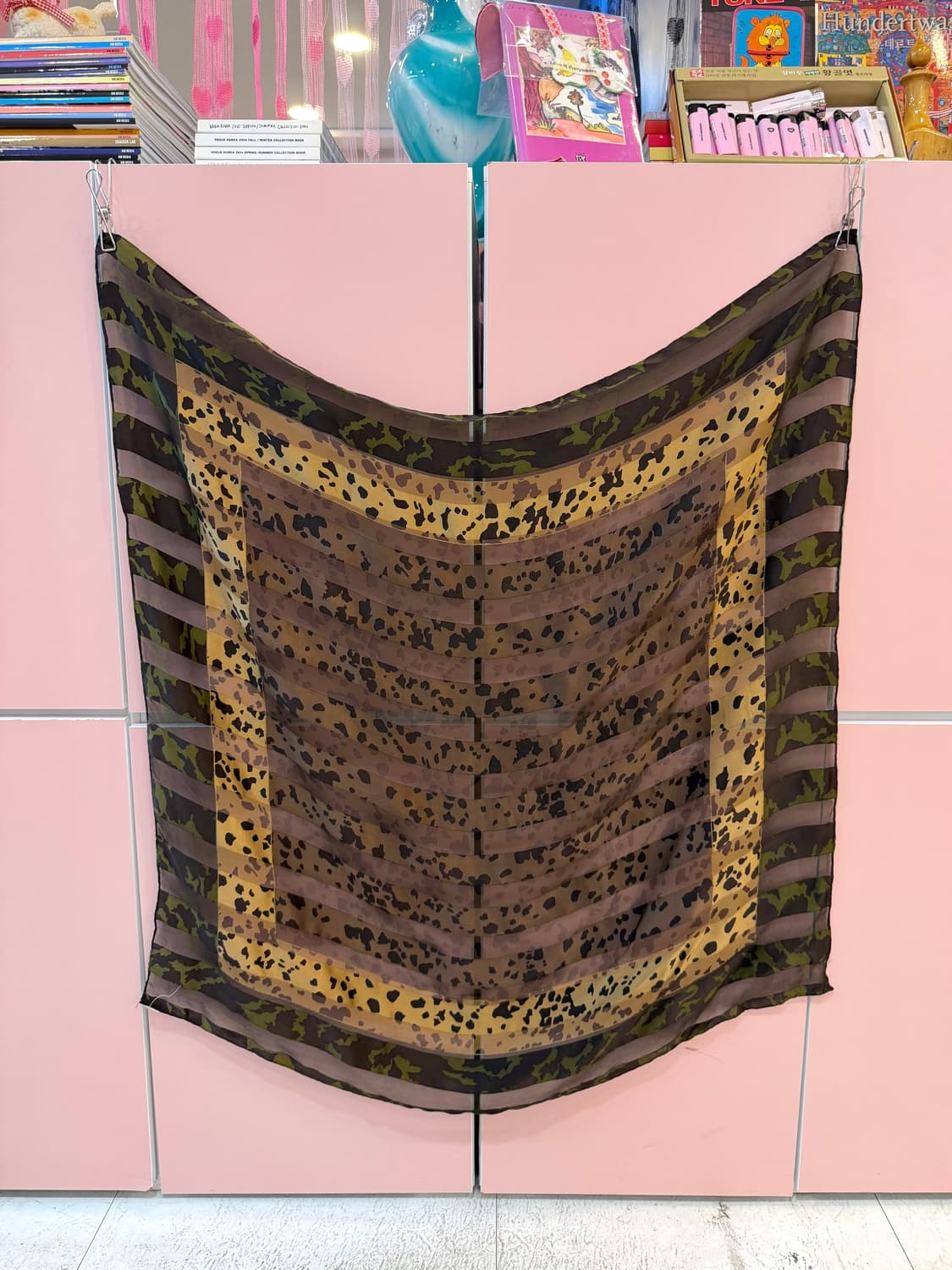 빈티지 호피 스트라이프 스카프 상품이미지4