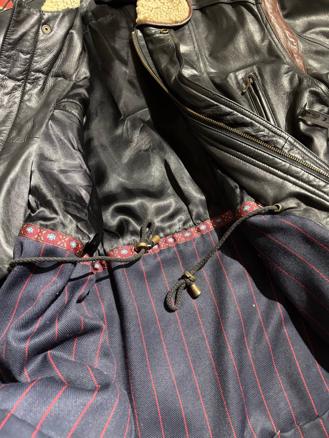 빈티지 양가죽100% 레더코트자켓 상품이미지5