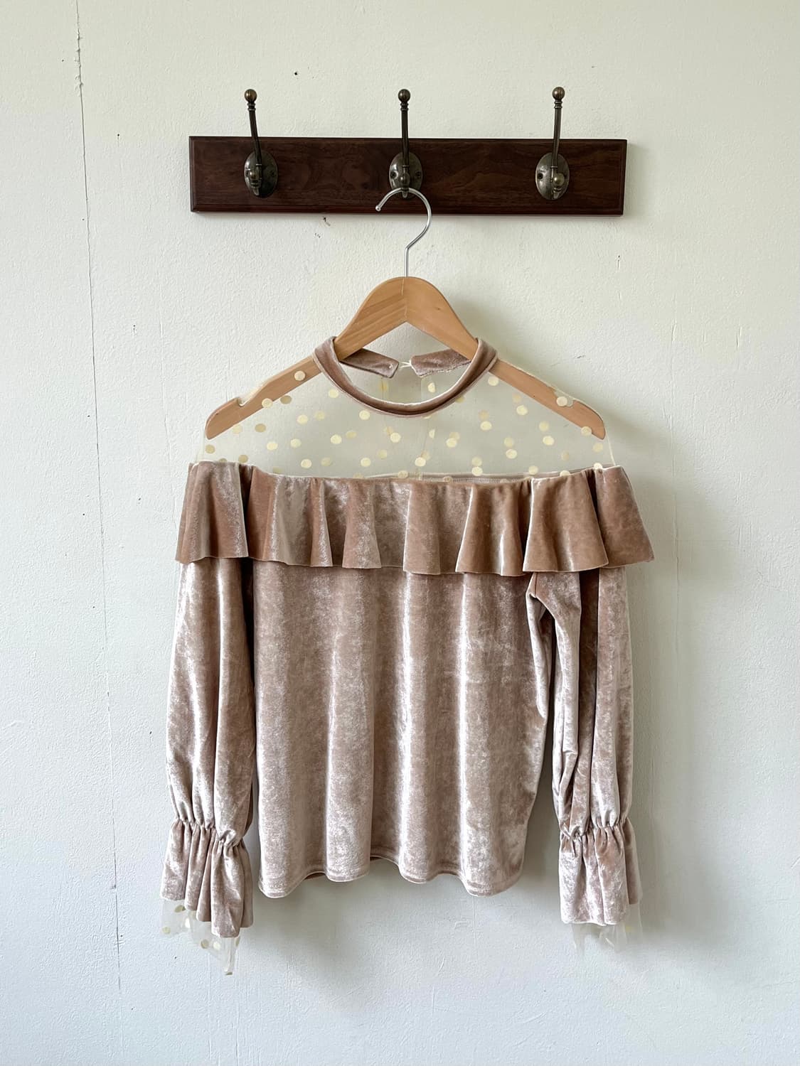 ready me go 벨벳 블라우스 상품이미지1