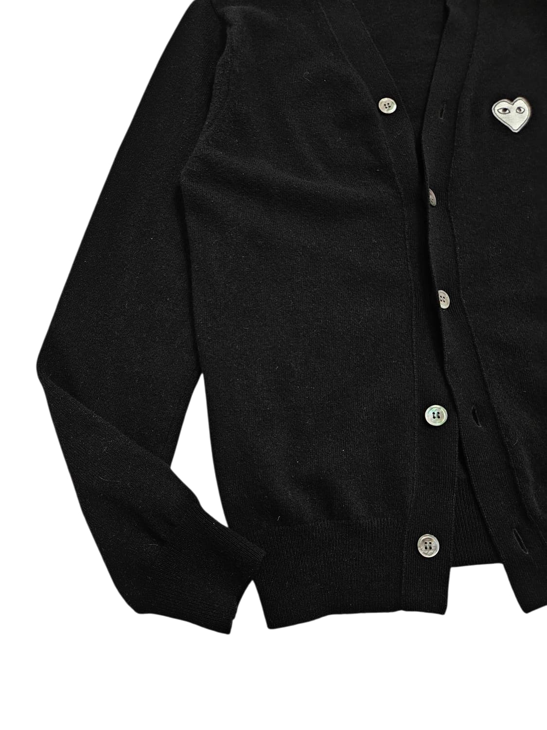 꼼데가르송 화이트 와펜 가디건 블랙 상품이미지6