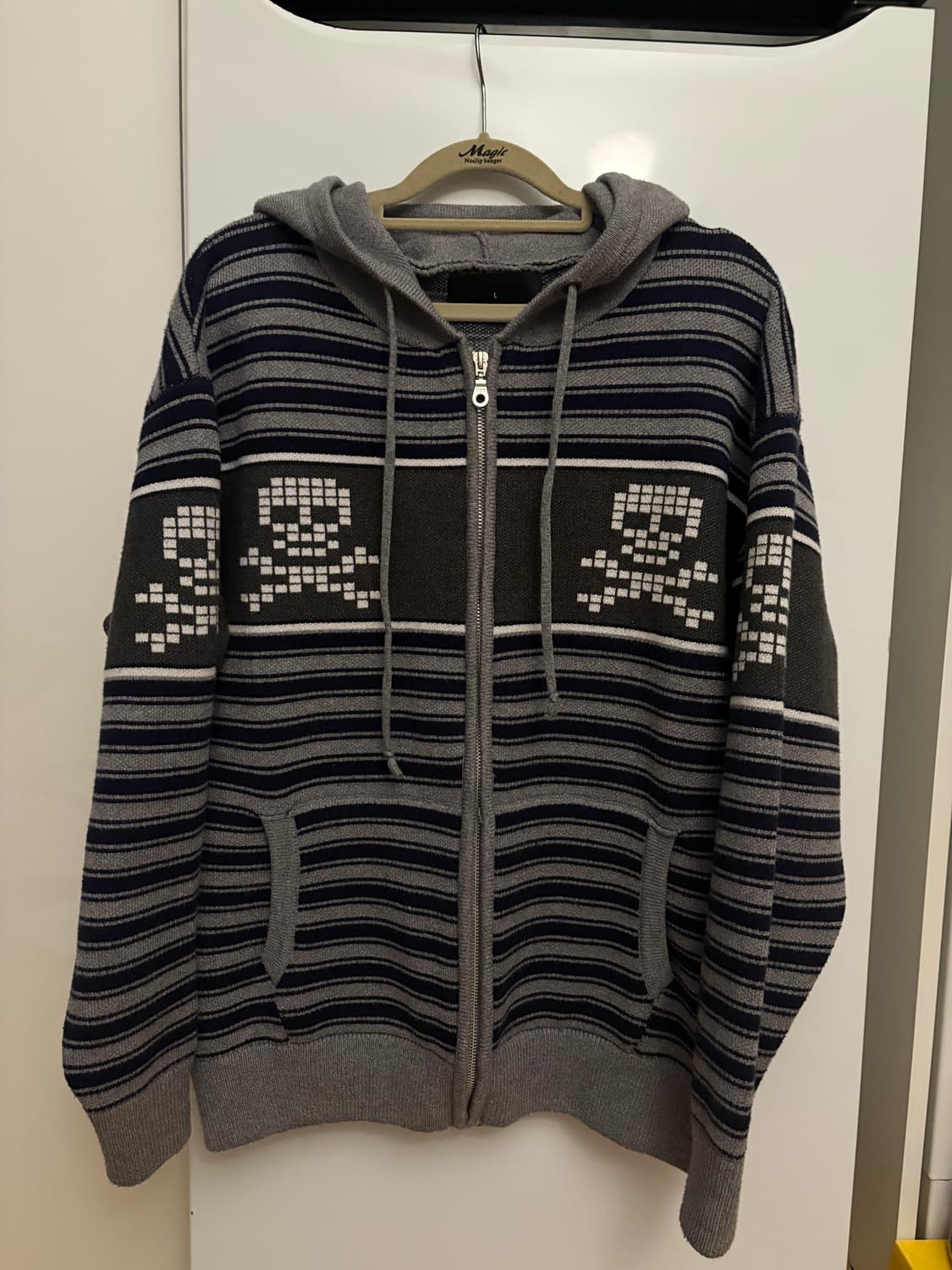 [L] NIGHT LAB 니트집업 상품이미지2