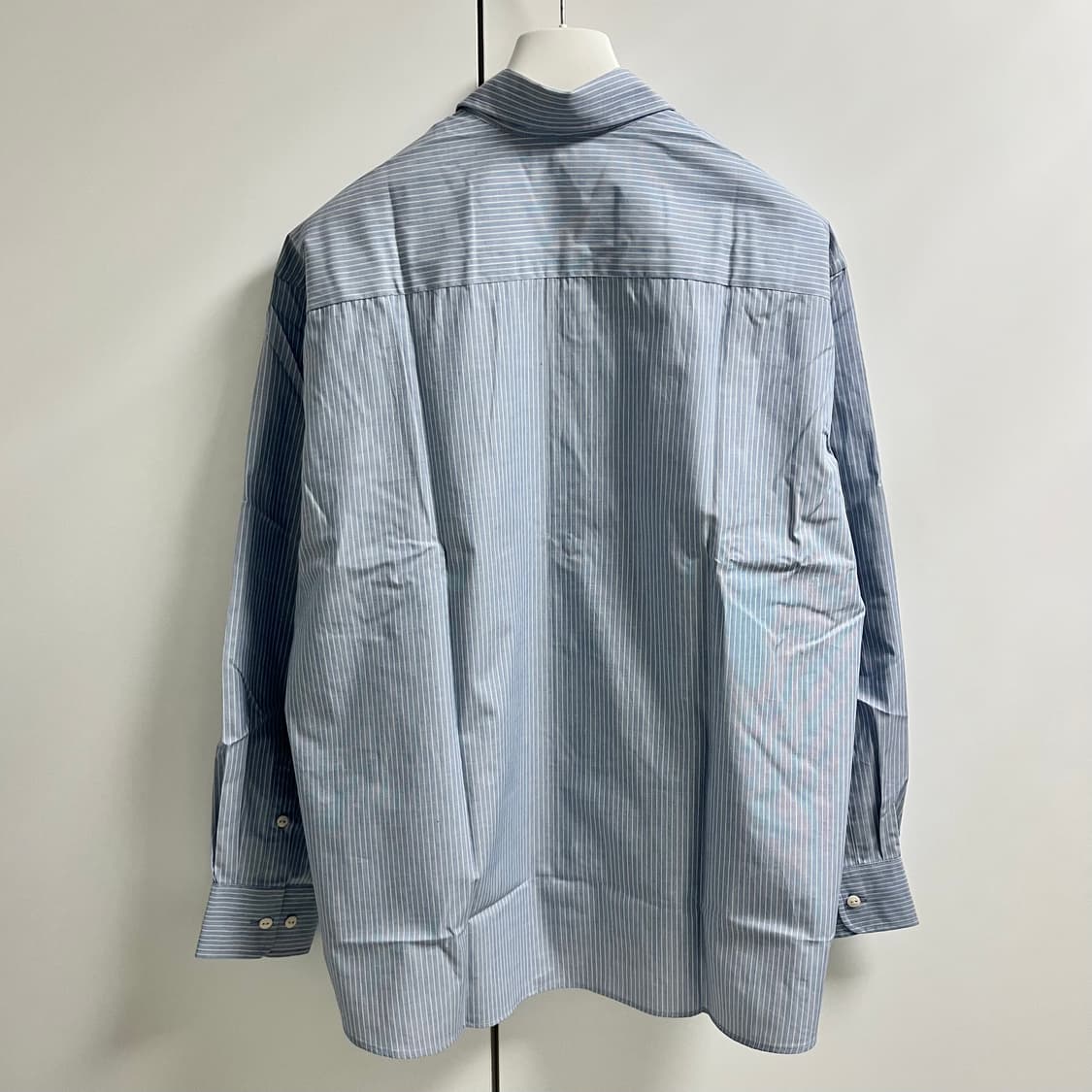 [M]베이스레인지 Claude 오가닉 스트라이프 셔츠/블루 상품이미지2