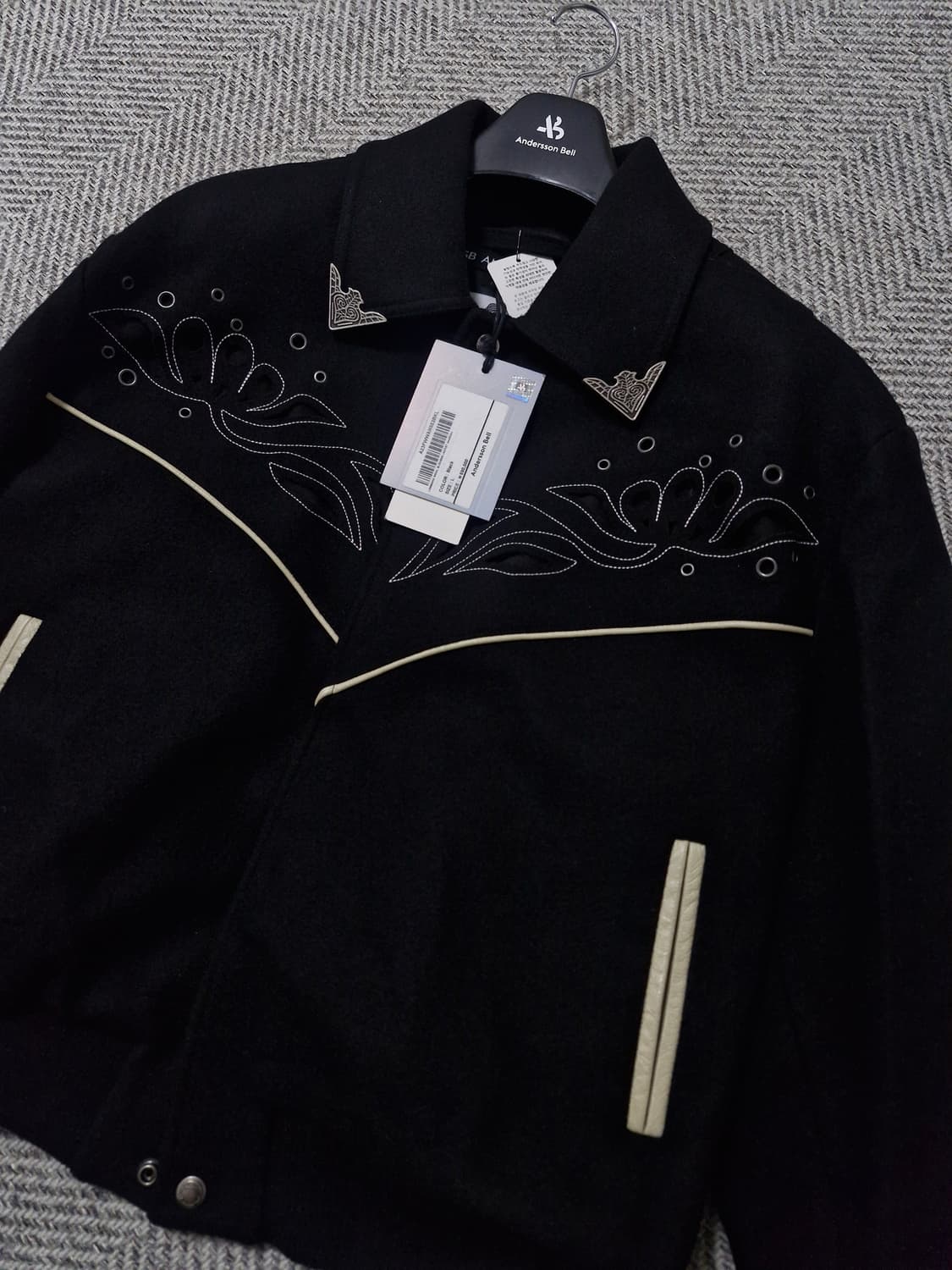 (새상품) 앤더슨벨 르망 울 블루종 L 상품이미지1