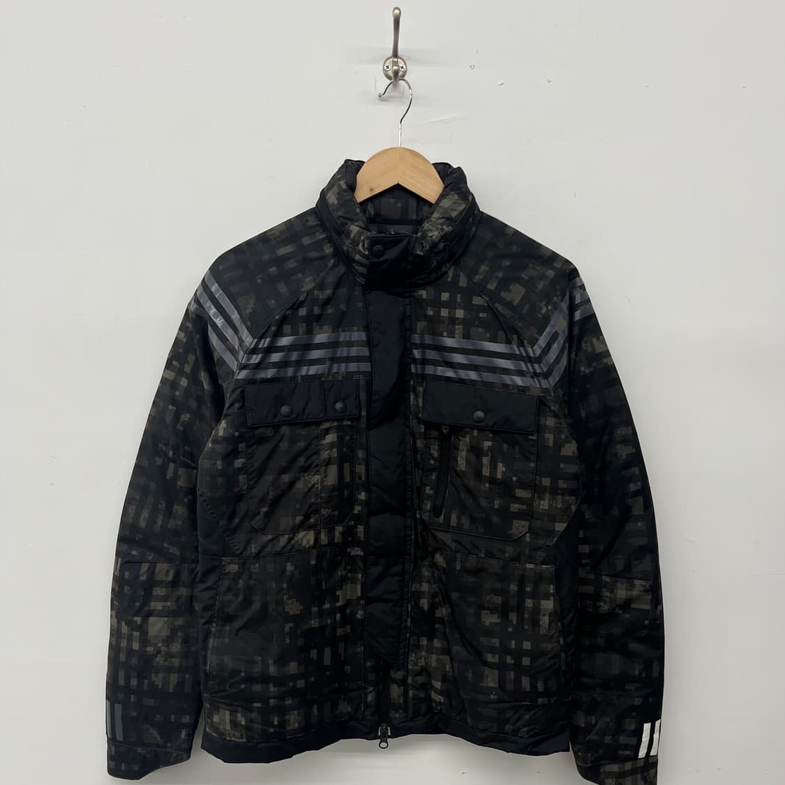 아디다스 블랙 패턴 패딩 점퍼 s 상품이미지1