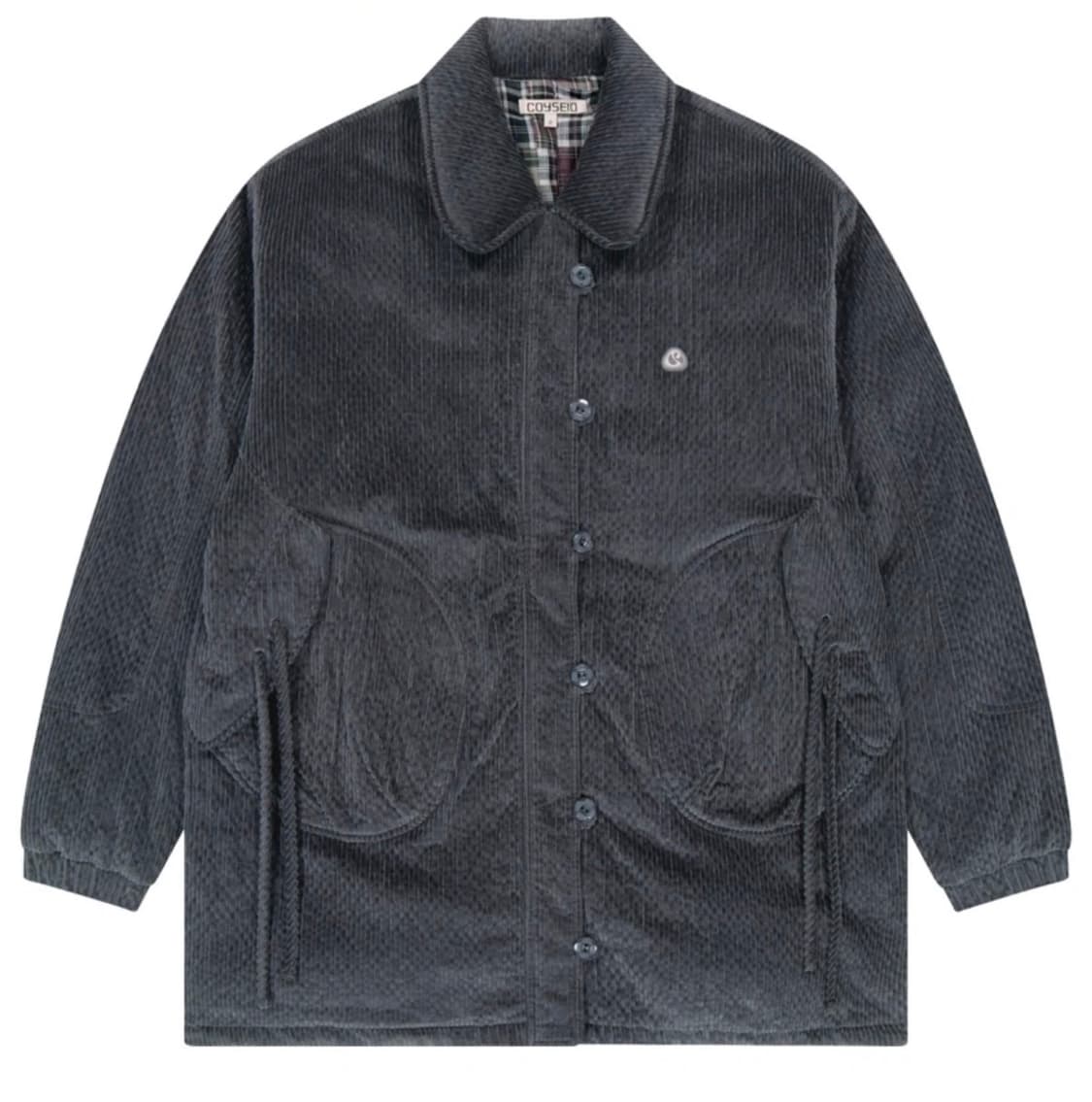 코이세이오 코듀로이 봄버 블루 그레이 상품이미지1