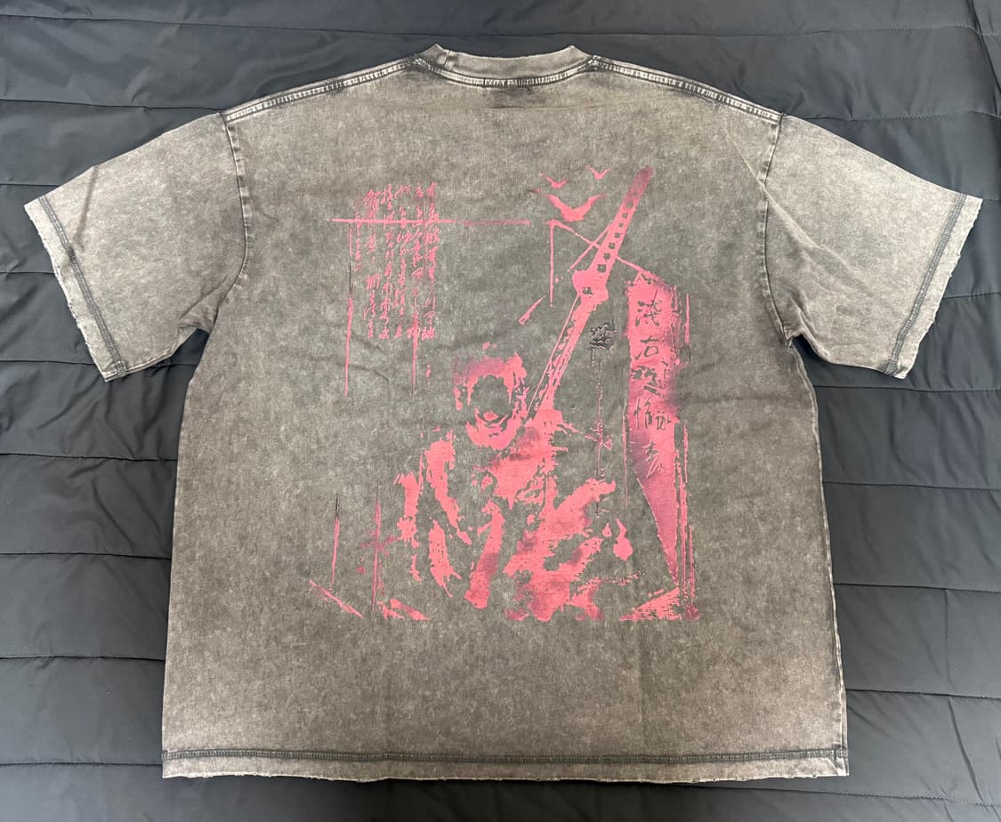 어웬드 참수 아사에몬 워시드 티셔츠 1 팝니다 상품이미지2