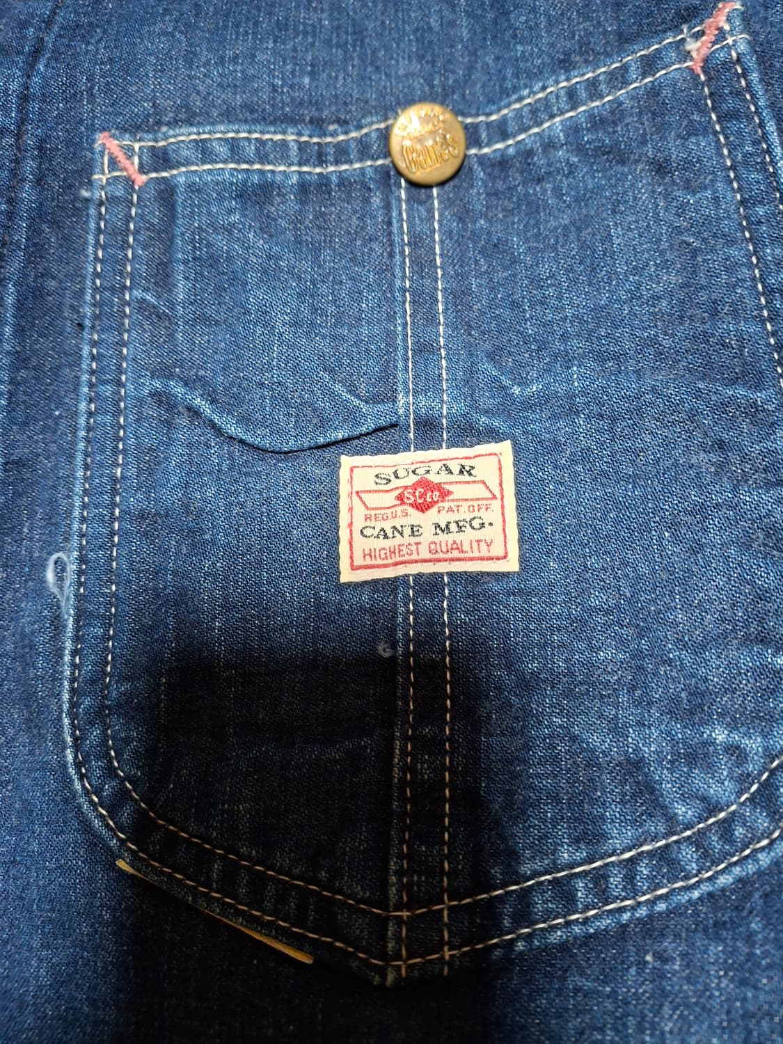 슈가케인 데님쵸어 코트,자켓 lee 81lj 복각 상품이미지3