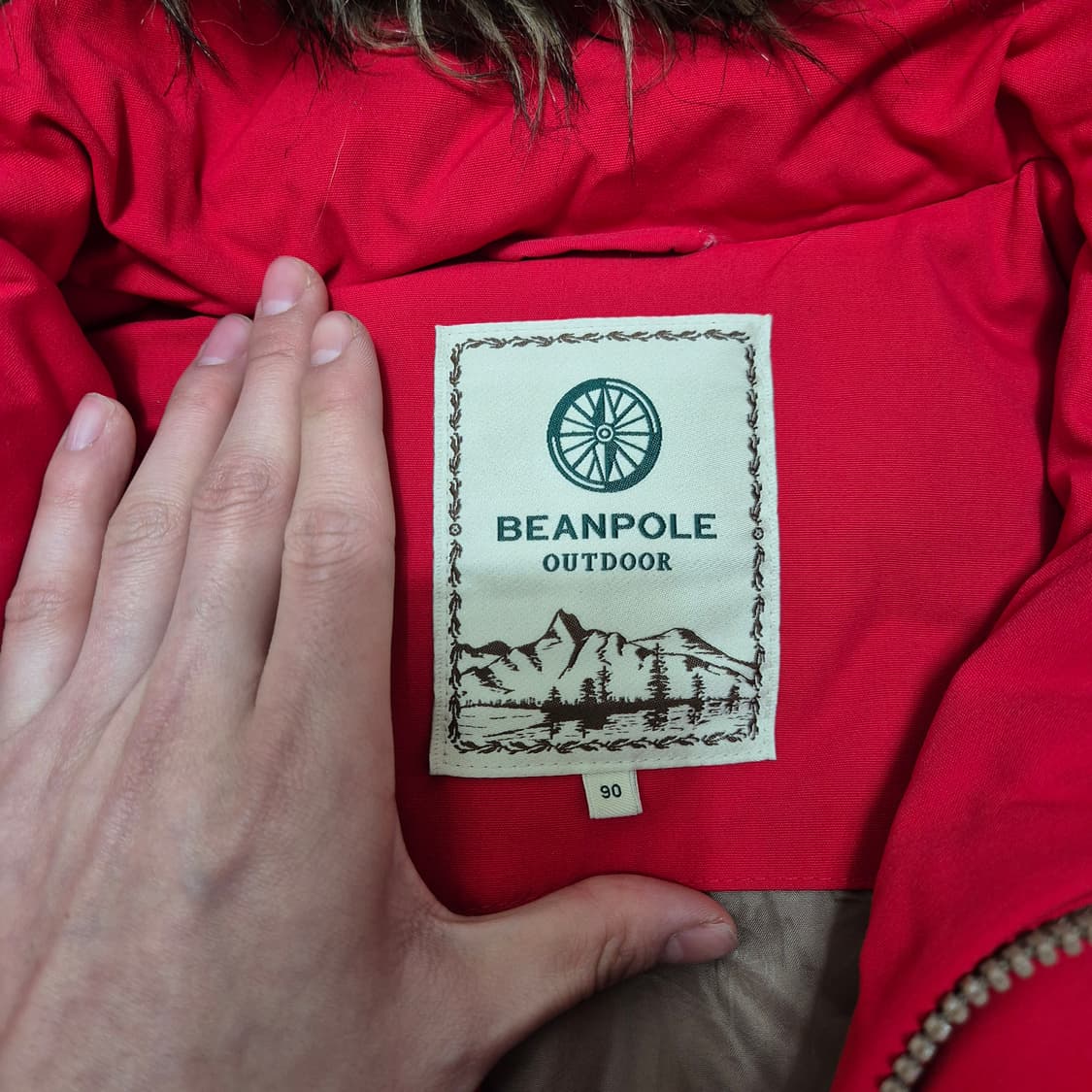 빈폴 아웃도어 사이드포켓 덕다운 퍼후드 패딩 점퍼 S(90) 상품이미지6